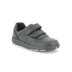Clarks Boys Shoes - Black leather - 470455E REX PACE T