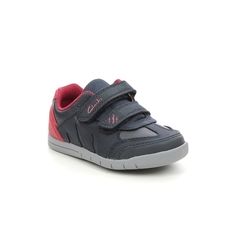 Clarks Boys First and Toddler Shoes - Navy Leather - 614407G REX PLAY QUEST