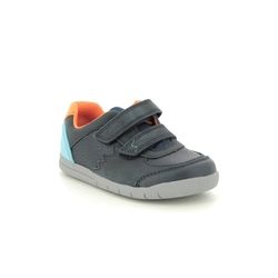 Clarks Boys First and Toddler Shoes - Navy - 490266F REX QUEST T