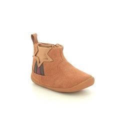Clarks First and Baby Shoes - Tan Leather - 552756F ROAMER FLASH T