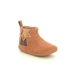 Clarks First and Baby Shoes - Tan Leather - 552757G ROAMER FLASH T