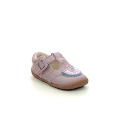 Clarks First and Baby Shoes - Pink Leather - 752757G ROAMER MIST T