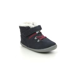 Clarks Boys First and Toddler Shoes - Navy Suede - 614367G ROAMER SNUG T