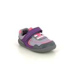 Clarks First and Baby Shoes - Purple multi - 751357G ROAMER SPORT T
