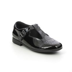 Clarks Girls Shoes - Black patent - 611166F SCALA SPIRIT K
