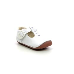 Clarks First and Baby Shoes - White patent - 715876F TINY BEAT T