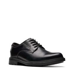 Clarks Casual Shoes - Black leather - 746528H UN SHIRE LOW