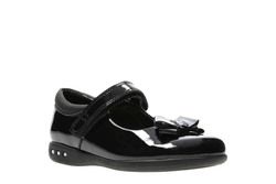 Clarks Girls Shoes - Black patent - 3875/27G PRIME SKIP
