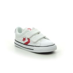 Converse Boys Trainers - White Red - 770228C STAR PLAYER 2V