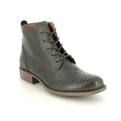 Creator Lace Up Boots - Khaki Leather - IB22461/90 DULCE BROGUE