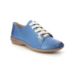 Creator Comfort Lacing Shoes - BLUE LEATHER - IB1047/72 PALMEIRA BUNGEE