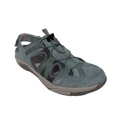 Earth Spirit Closed Toe Sandals - Blue Suede - 41120/72 BRYN BACKLESS