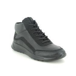 ECCO Walking Boots - Black leather - 292373/51052 FLEXURE RUN BOOT GTX