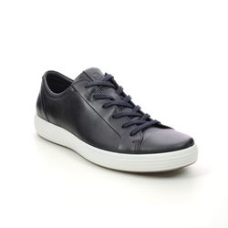 ECCO Trainers - Navy leather - 470364/01303 SOFT 7 MENS