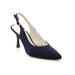 Begg Exclusive Slingback Shoes - Navy suede - Z7553/960 SELINA SLING