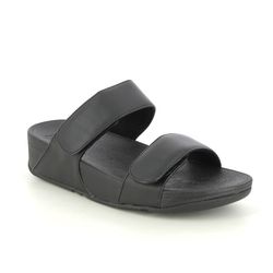 Fitflop Slide Sandals - Black leather - 0FV6/090 LULU LEATHER 2V