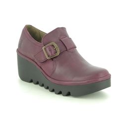 Fly London Wedge Shoes  - Wine leather - P501242 BELK