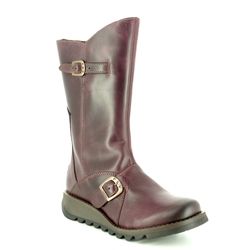 Fly London Mid Calf Boots - Purple - P142913 MES 2