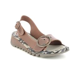 Fly London Wedge Sandals - Camel - P500723 TRAM