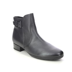 Gabor Heeled Boots - Navy leather - 32.714.26 BOLAN WIDE BRECK