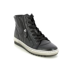 Gabor Hi Top Boots - Black leather - 93.754.57 BULNER LACE ZIP