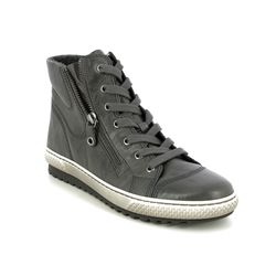 Gabor Hi Top Boots - Dark Grey Leather - 93.754.59 BULNER LACE ZIP