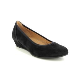 Gabor Wedge Shoes  - Black Suede - 02.690.47 CHESTER