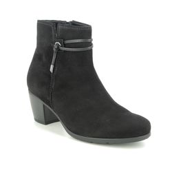 Gabor Ankle Boots - Black Suede - 55.522.17 ELA