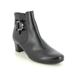 Gabor Heeled Boots - Black leather - 32.824.57 HEMP
