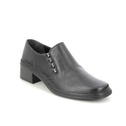 Gabor Comfort Slip On Shoes - Black leather - 04.443.27 HERTHA DOTS