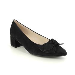 Gabor Court Shoes - Black Suede - 31.444.17 HOOTY  HARDING