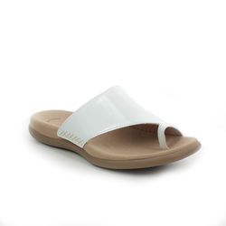 Gabor Toe Post Sandals - White patent - 63.700.91 LANZAROTE