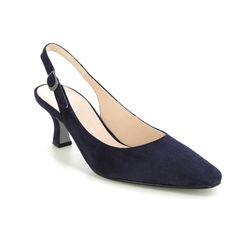 Gabor Slingback Shoes - Navy Suede - 21.510.16 LINDY  KITTEN