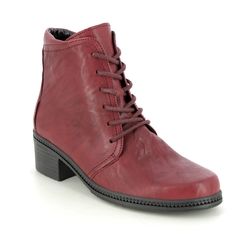 Gabor Lace Up Boots - Red leather - 94.661.55 MENA SOUL