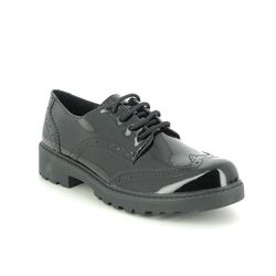 Geox Girls Shoes - Black patent - J6420N/C9999 CASEY LACE