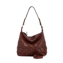 Gianni Conti Handbags - Tan Leather  - 4534934/25 SLOUCHY INTERWEAVE