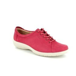 Hotter Comfort Lacing Shoes - Red nubuck - 7206/80 DEW E FIT