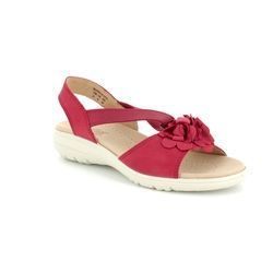 Hotter Comfortable Sandals - Red - 8108/80 HANNAH E FIT