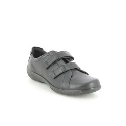 Hotter Comfort Lacing Shoes - Black leather - 9920/30 LEAP 2 EXTRA WIDE