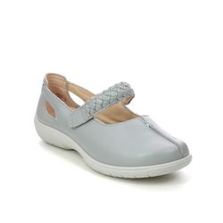 Hotter Mary Jane Shoes - Grey leather - 11619/00 SHAKE  EXTRA WIDE