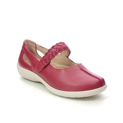 Hotter Mary Jane Shoes - Red leather - 11621/80 SHAKE  EXTRA WIDE