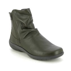 Hotter Ankle Boots - Green - 19115/90 WHISPER WIDE