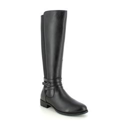 Hush Puppies Knee High Boots - Black leather - 1234931 VANESSA STRETCH