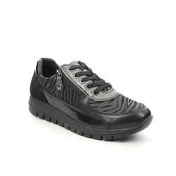 IMAC Comfort Lacing Shoes - Black patent suede - 7680/72440011 ELLEN