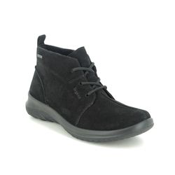 Legero Lace Up Boots - Black Suede - 2009569/0000 SOFT LACE GTX