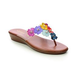 Lotus Toe Post Sandals - Multi Coloured - ULP235/95 BRITTANY