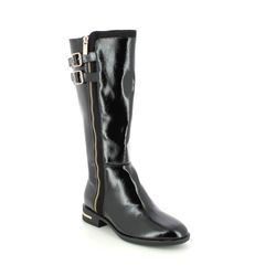 Lotus Knee High Boots - Black patent - ULB308/34 LOUELLA ESTELLE