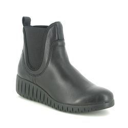 Marco Tozzi Wedge Boots - Black leather - 25442/25/096 CERASO