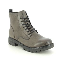 Marco Tozzi Lace Up Boots - Dark Grey - 26266/25/226 GRANDE LACE