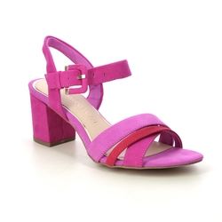 Marco Tozzi Heeled Sandals - Fuchsia Pink - 28323/42/514 PADUCROSS
